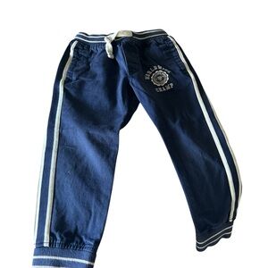 Carter's Blue and White Joggers with Elastic Cuffs